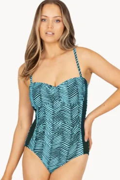 One Pieces|Baku Tidal Wave Bandeau One Piece Tidal wave seafoam