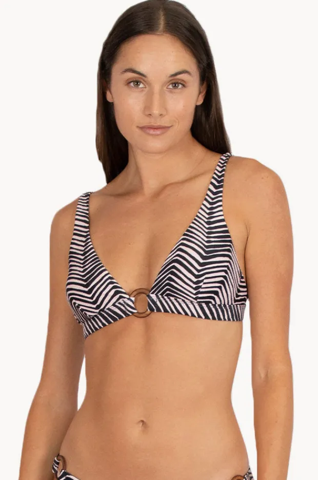 Bikini Tops|Baku Tidal Wave Ring Front Bra Tidal wave black/tan