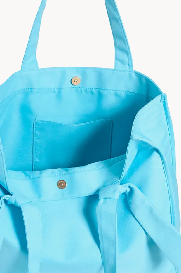 Beach Bags|Bags|Seafolly Tie Strap Tote Bag Atoll Blue