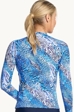 Rashies & Sunsuits|Jantzen Tigeress Long Sleeve Suntop Navy