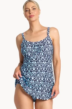 One Pieces|Jantzen Tile Empire Swim Dress Navy