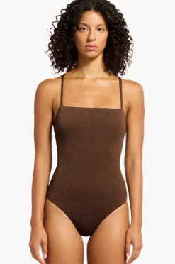 One Pieces|Jets Tirari Nights Minimal Tank One Piece Chocolate