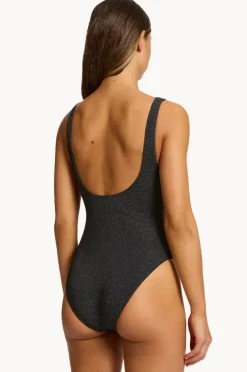 One Pieces|Jets Tirari Nights Scoop Neck One Piece BLACK