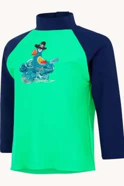 Rashies & Sunsuits|Speedo Toddler Boys Pigeon Suntop Navy/green