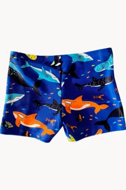 Trunks|Speedo Toddler Boys Shark Aquashort Cobalt
