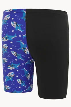 Jammers|Speedo Toddler Boys Shark Digital Printed Jammer Black/blue