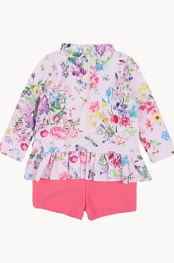 Rashies & Sunsuits|Minihaha Toddler Girls Allegra Boyleg Sunsuit Pink