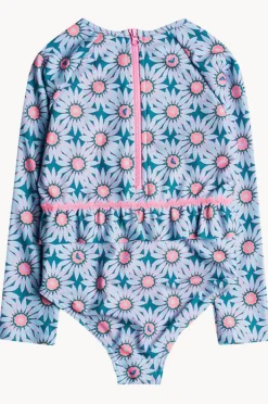 Rashies & Sunsuits|Roxy Toddler Girls Bold Florals Sunsuit Blue/Pink