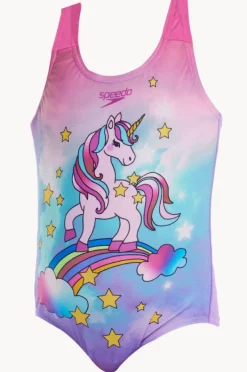 One Pieces|Speedo Toddler Girls Digital Printed One Piece Pink/purple