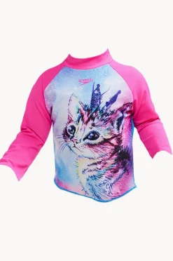 Rashies & Sunsuits|Speedo Toddler Girls Digital Printed Long Sleeve Suntop Pink/blue