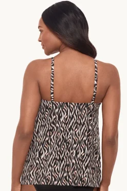 Tankini Tops|Miraclesuit Topkapi Peephole Tankini Separate Black/Brown