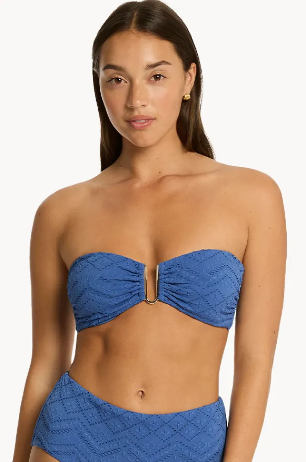 Bikini Tops|Sea Level Toscana U Bar Bandeau Denim