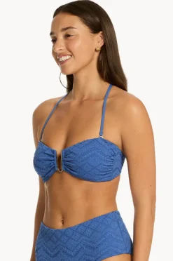 Bikini Tops|Sea Level Toscana U Bar Bandeau Denim