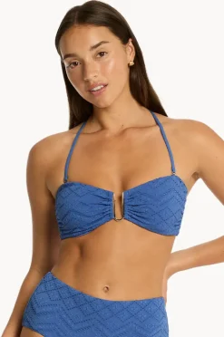 Bikini Tops|Sea Level Toscana U Bar Bandeau Denim