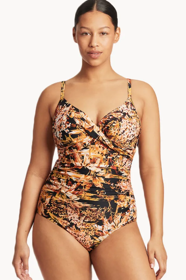 One Pieces|Sea Level Troppica DD/E Cup Twist Front One Piece Black