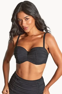 Bikini Tops|Panache Tulle Margot G Cup Bandeau BLACK