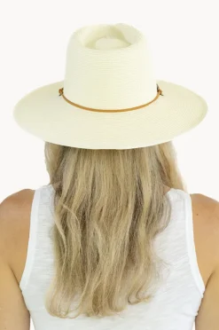 Headwear|Headwear|Sundaise Unisex Wide Brim Panama Hat Ivory