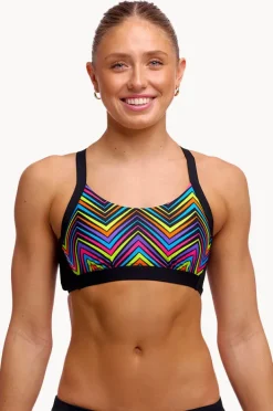 Bikini Tops|Funkita Up Down DD/E Cup Hold Steady Crop Black/multi