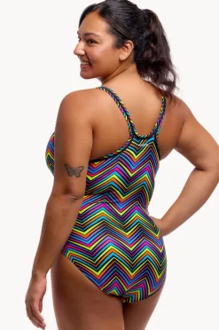 One Pieces|Funkita Up Down Locked In Lucy One Piece Black/multi