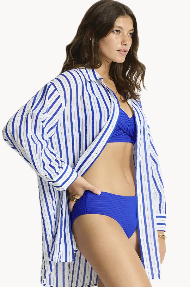 Overswim|Sea Level Vacay Cruise Shirt Blue