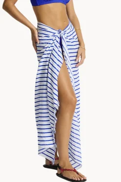 Sarongs|Sea Level Vacay Long Sarong Blue