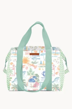 Cooler Bags|Picnic Vibes|Annabel Trends Vacay Picnic Box Cooler Bag White/Green