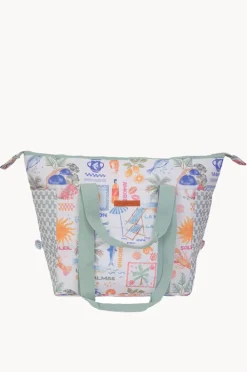 Cooler Bags|Picnic Vibes|Annabel Trends Vacay Picnic Box Cooler Bag White/Green
