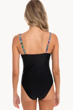 One Pieces|Togs Swimwear Verona Scoop Neck One Piece Black/Multi