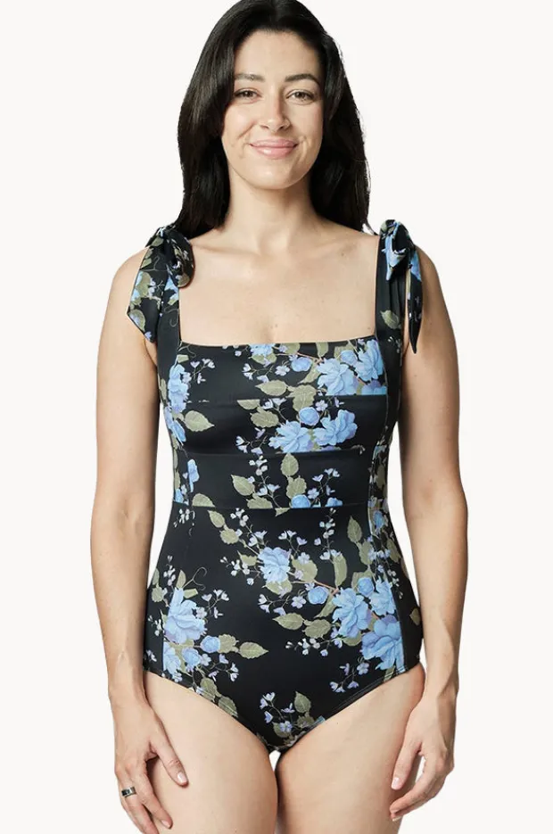 One Pieces|Une Piece Vintage Romantique Classic Square Neck One Piece Vintage floral