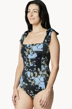 One Pieces|Une Piece Vintage Romantique Classic Square Neck One Piece Vintage floral