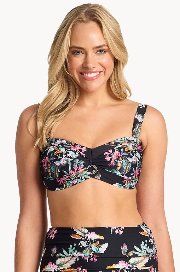 Bikini Tops|Sunseeker Viola D/DD Cup Wrap Bandeau Black