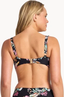 Bikini Tops|Sunseeker Viola E/F Cup Frill Bra Black