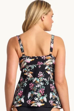 Tankini Tops|Sunseeker Viola E/F Cup Frill Tankini Separate Black