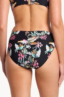 Bottoms|Sunseeker Viola Ruched Mid Rise Pant Black