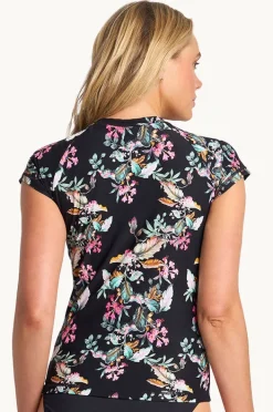 Rashies & Sunsuits|Sunseeker Viola Short Sleeve Suntop Black