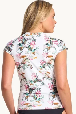 Rashies & Sunsuits|Sunseeker Viola Short Sleeve Suntop White