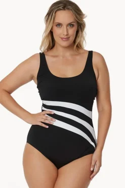 One Pieces|Poolproof Wave Spliced DD/E Cup One Piece BLACK