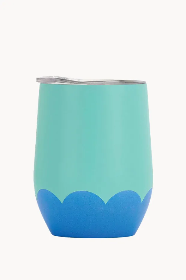 Picnic Vibes|Drinkware|Annabel Trends Wave Stainless Wine Tumbler 350ml Blue/aqua