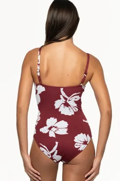 One Pieces|Nip Tuck Whispering Allure Louise One Piece Maroon