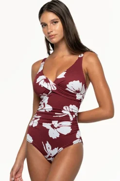 One Pieces|Nip Tuck Whispering Allure Louise One Piece Maroon