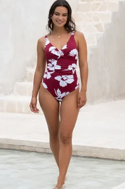 One Pieces|Nip Tuck Whispering Allure Louise One Piece Maroon