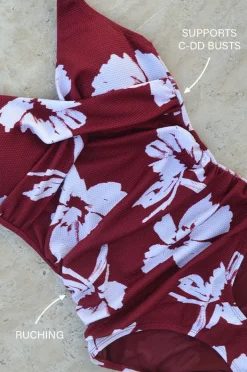 One Pieces|Nip Tuck Whispering Allure Louise One Piece Maroon