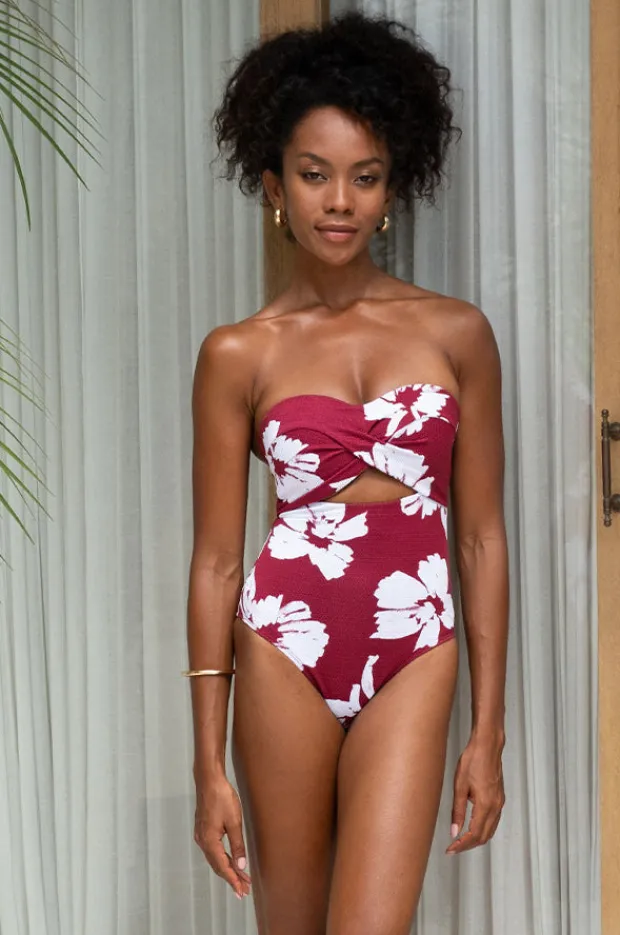 One Pieces|Nip Tuck Whispering Allure Luka One Piece Maroon