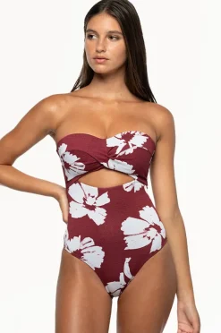 One Pieces|Nip Tuck Whispering Allure Luka One Piece Maroon