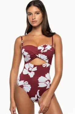 One Pieces|Nip Tuck Whispering Allure Luka One Piece Maroon
