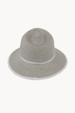Headwear|Sundaise White Band Down Brim Hat White/Grey