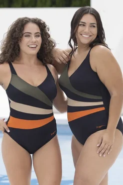 One Pieces|Zoggs Wrap Panel Classicback One Piece Black/multi