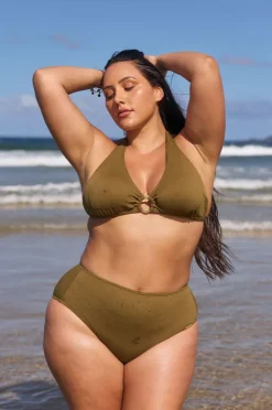 Bikini Tops|Capriosca Zanzibar Tri Khaki