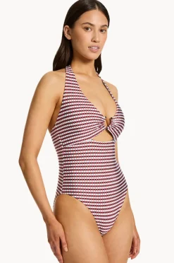 One Pieces|Jets Zarla Geo Tie Halter One Piece