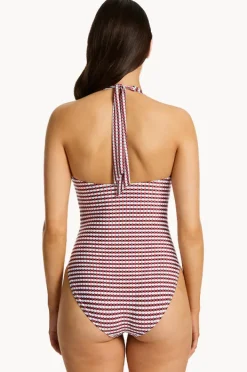 One Pieces|Jets Zarla Geo Tie Halter One Piece